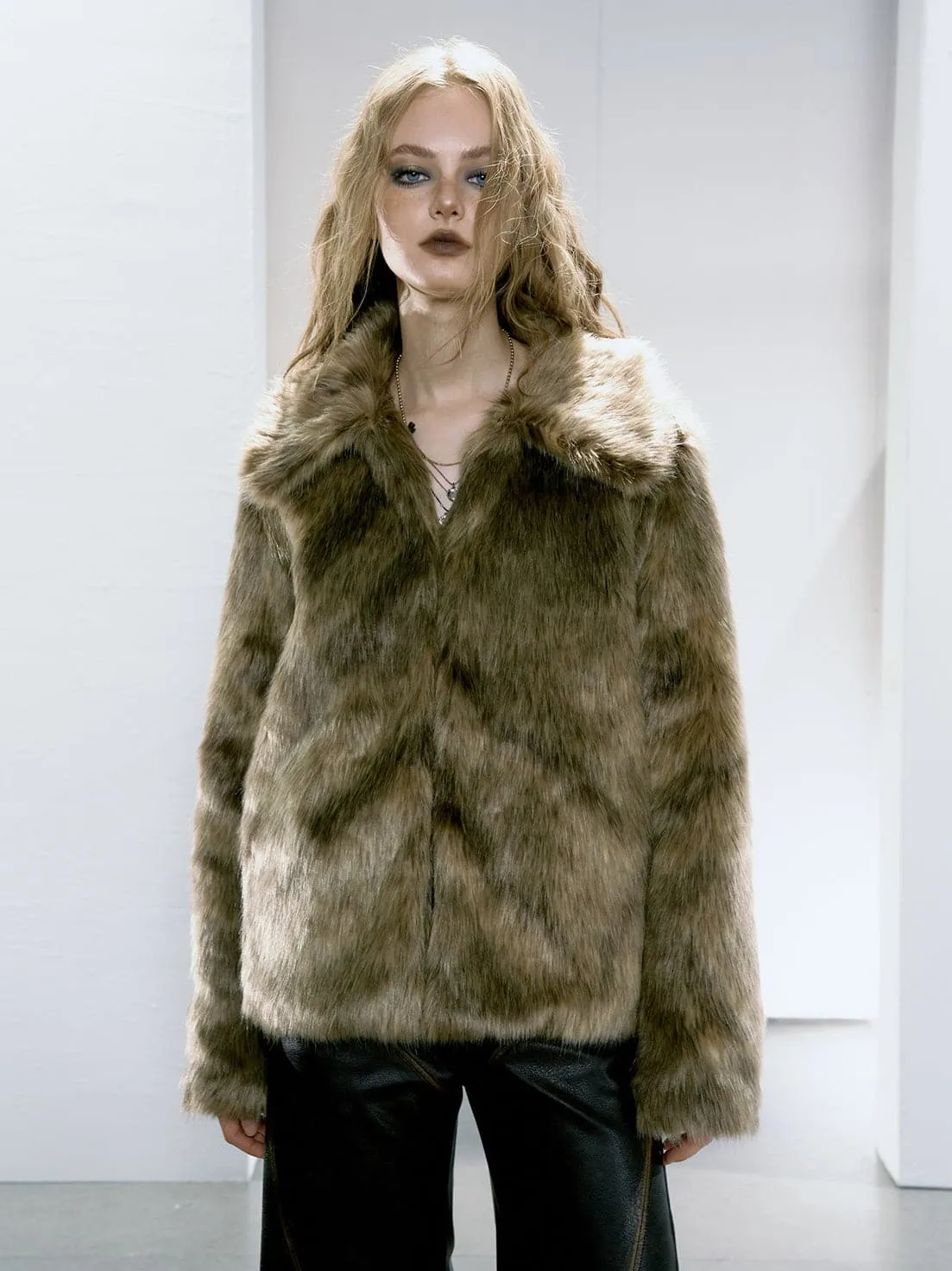 Eco-Chic Fur Short Coat