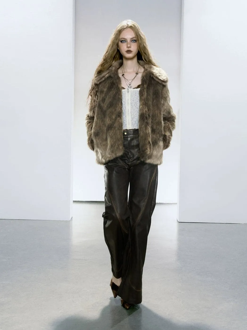 Eco-Chic Fur Short Coat