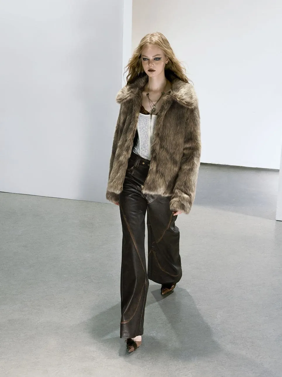 Eco-Chic Fur Short Coat