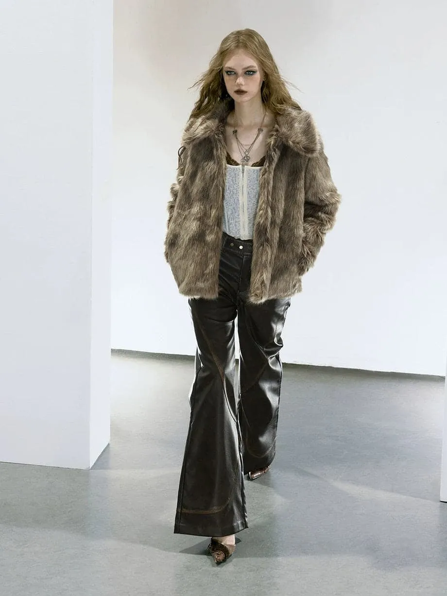 Eco-Chic Fur Short Coat