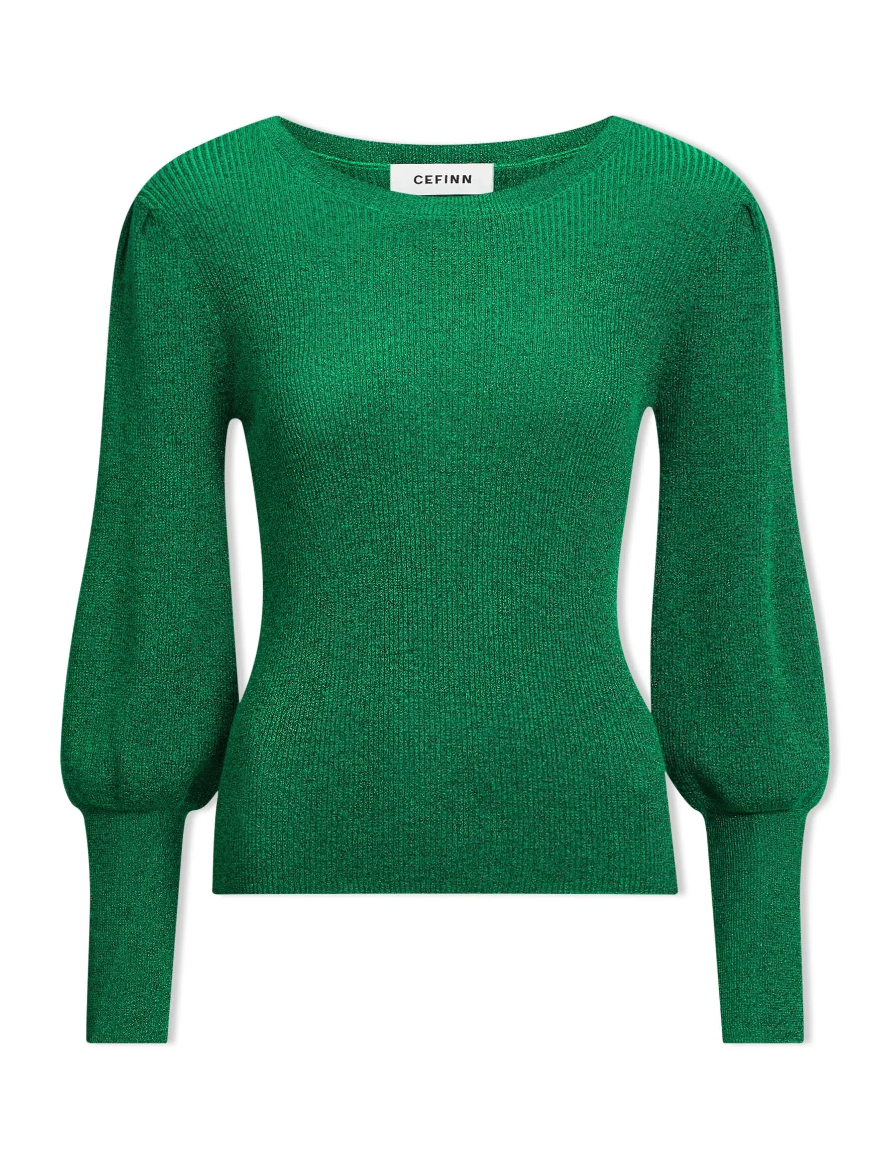 Eva Lurex Jumper - Emerald Green