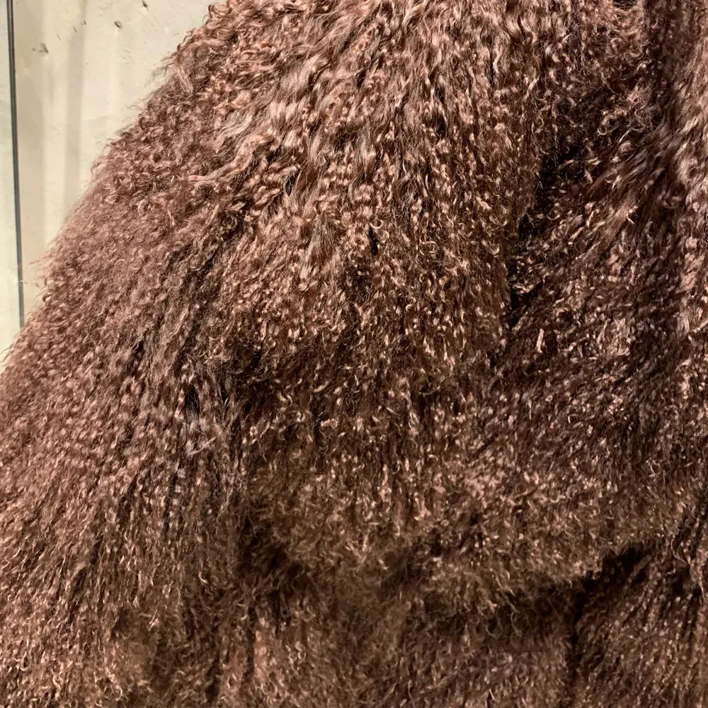 Extra Long Mongolian Lamb Shearling Coat