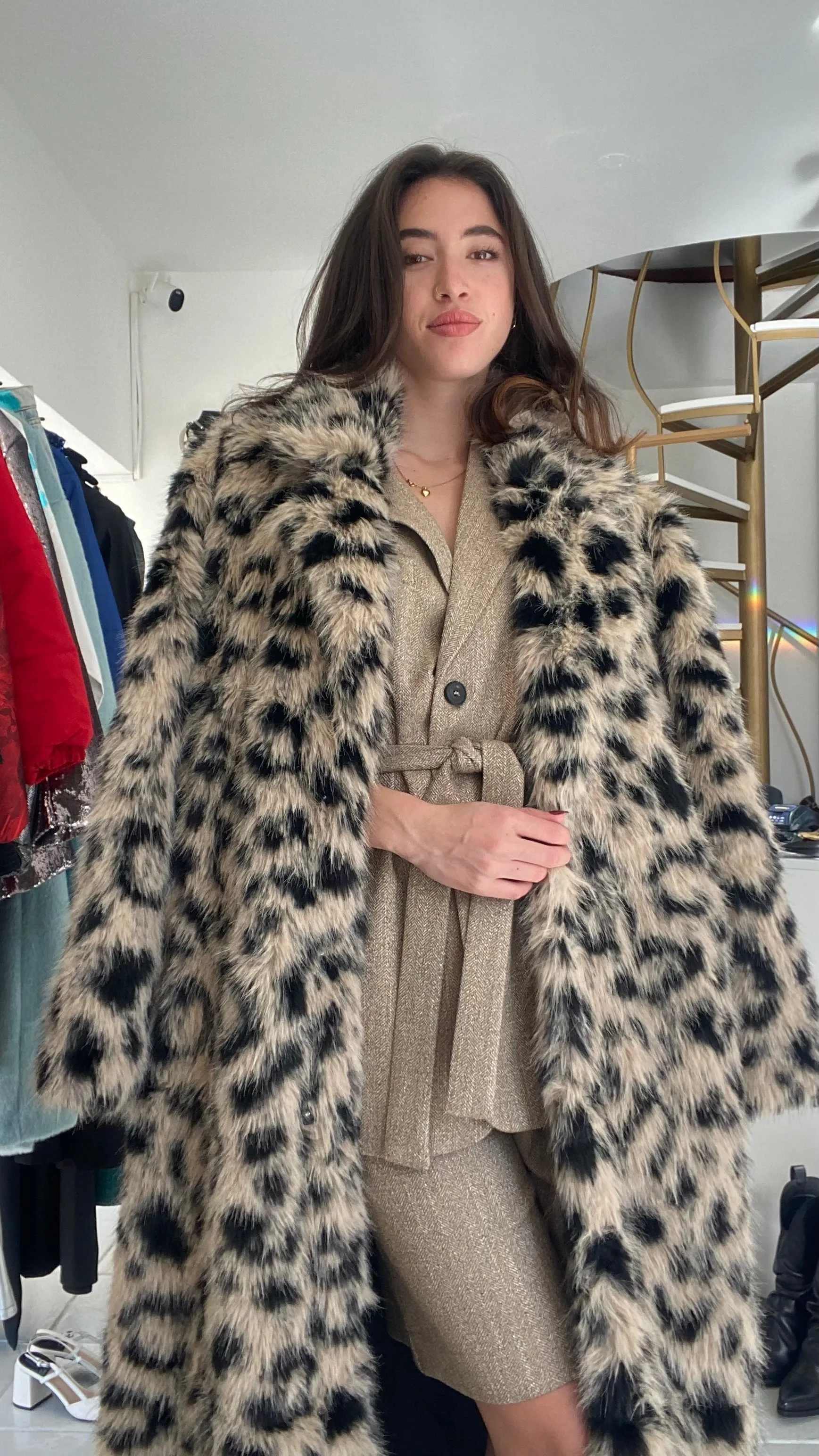 Faux fur coat