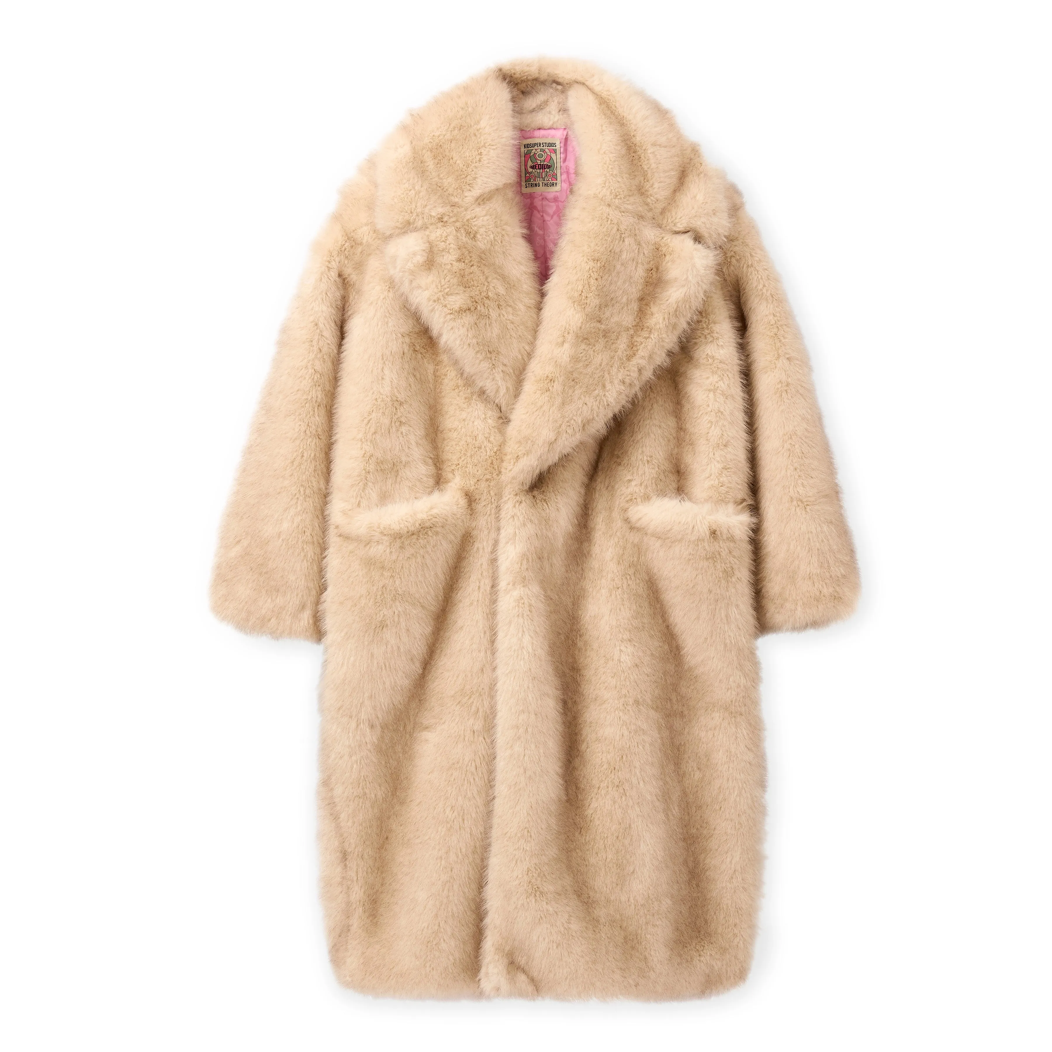 Faux Fur Oversized Long Coat [Light Tan]