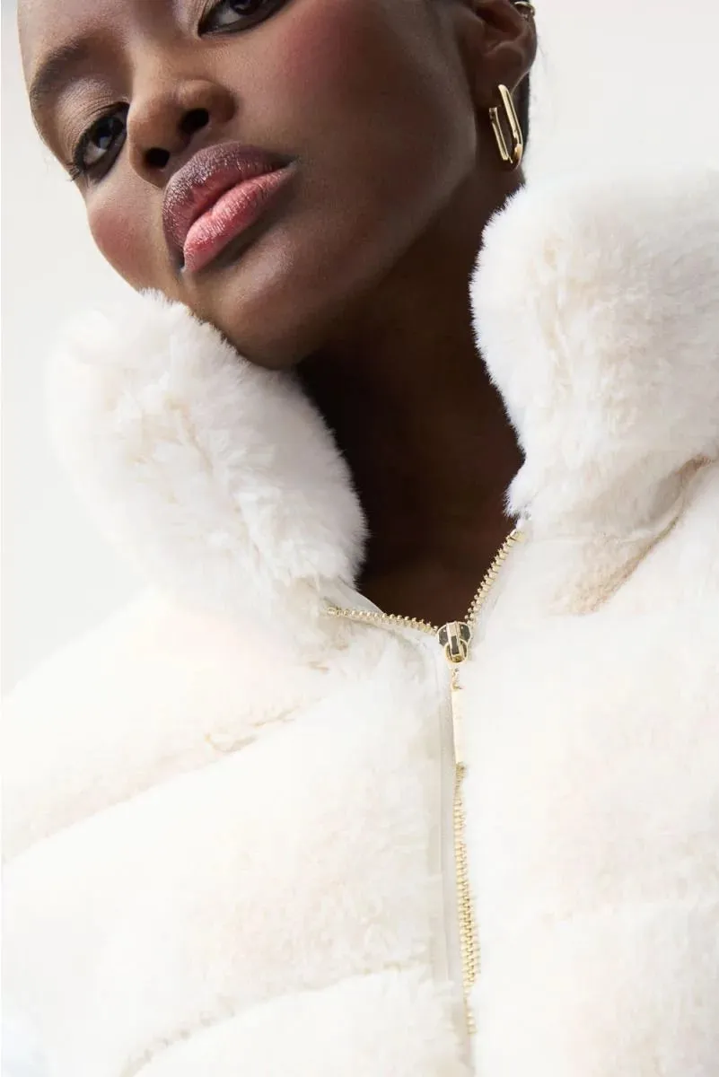 Faux-fur puffer coat