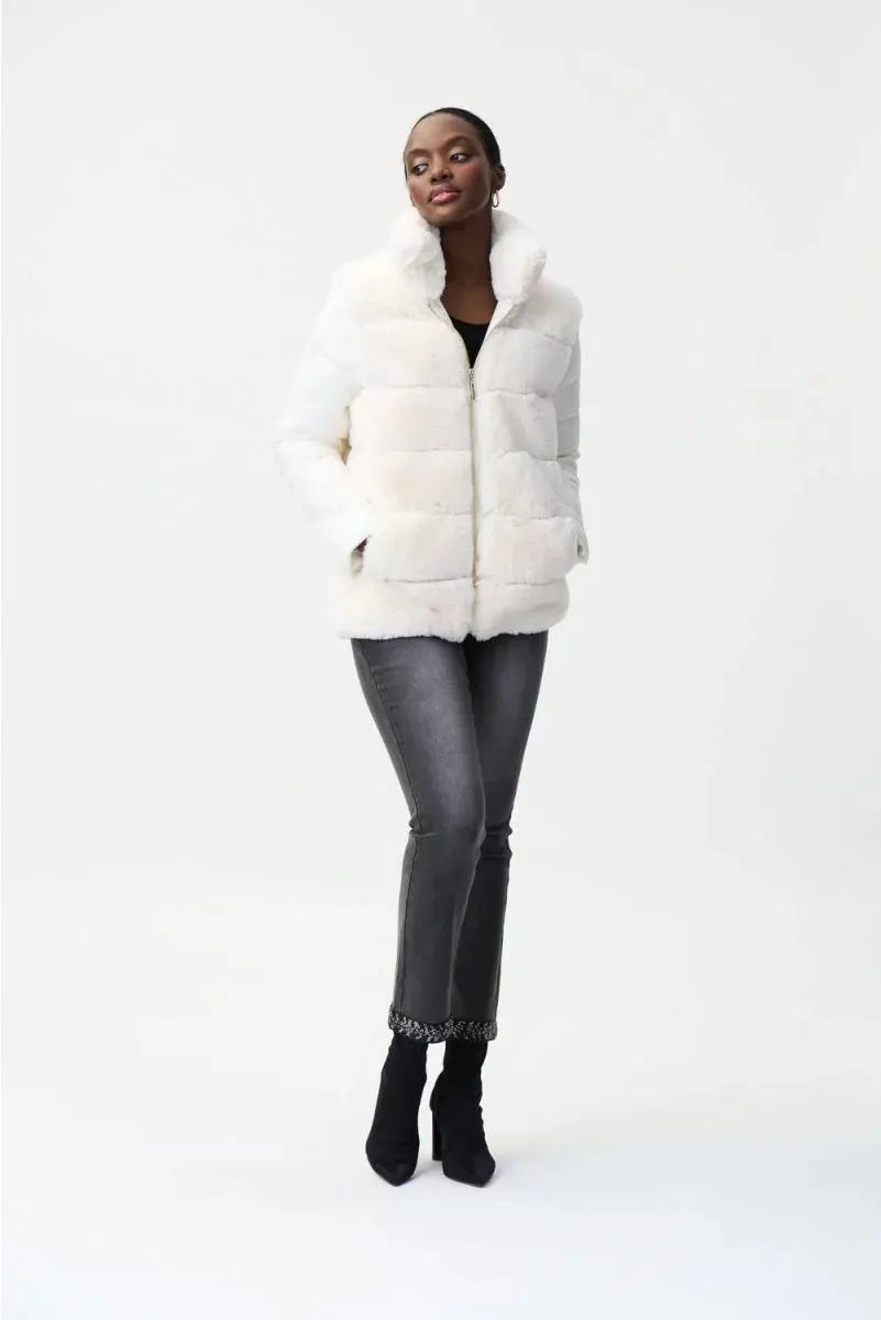 Faux-fur puffer coat