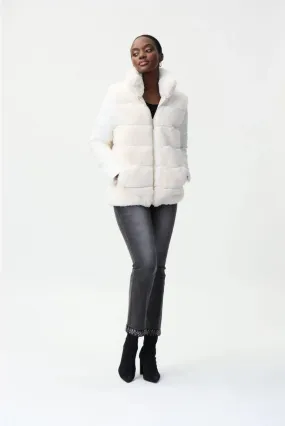 Faux-fur puffer coat