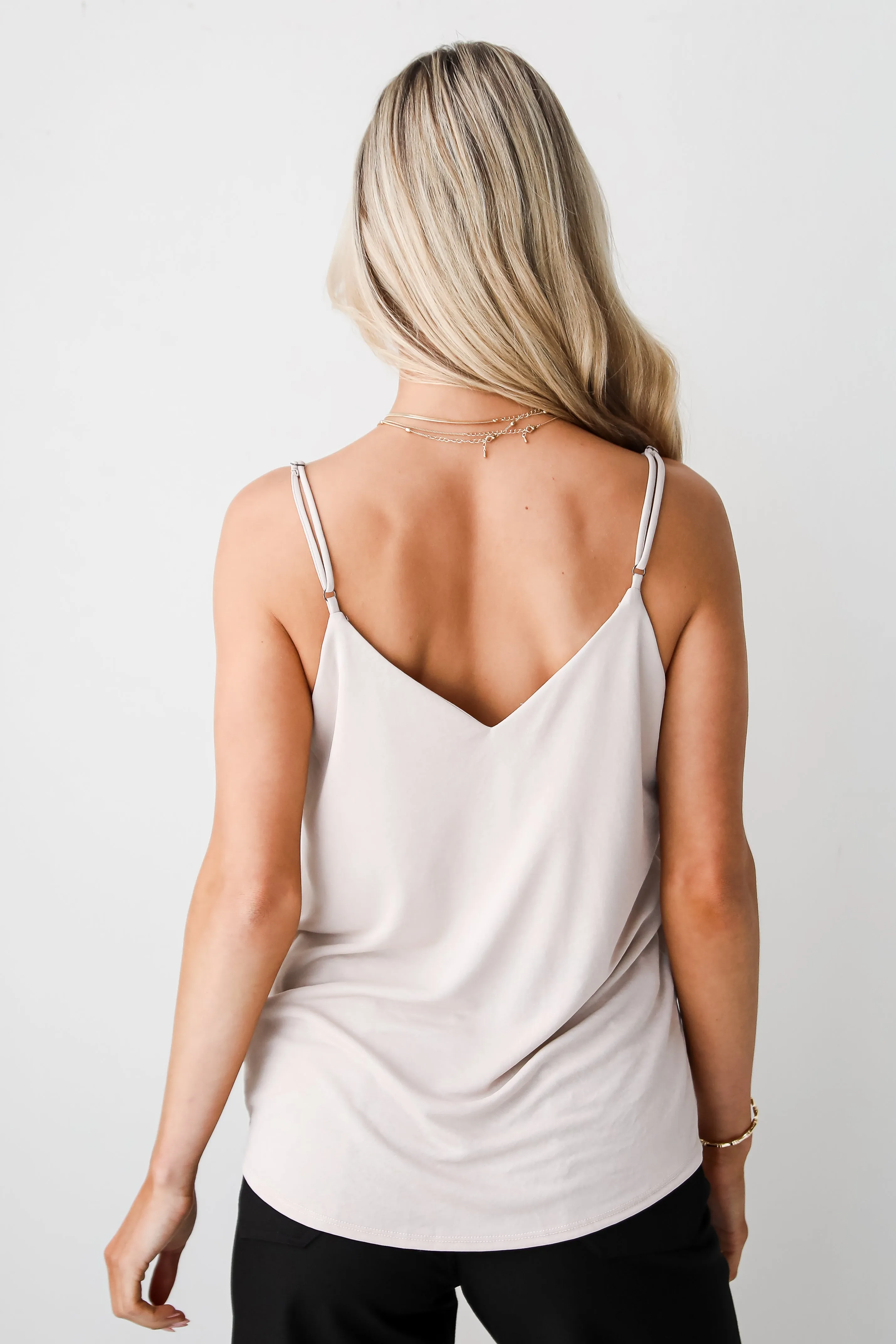 FINAL SALE - She's So Sleek Satin Tank - DU DEAL