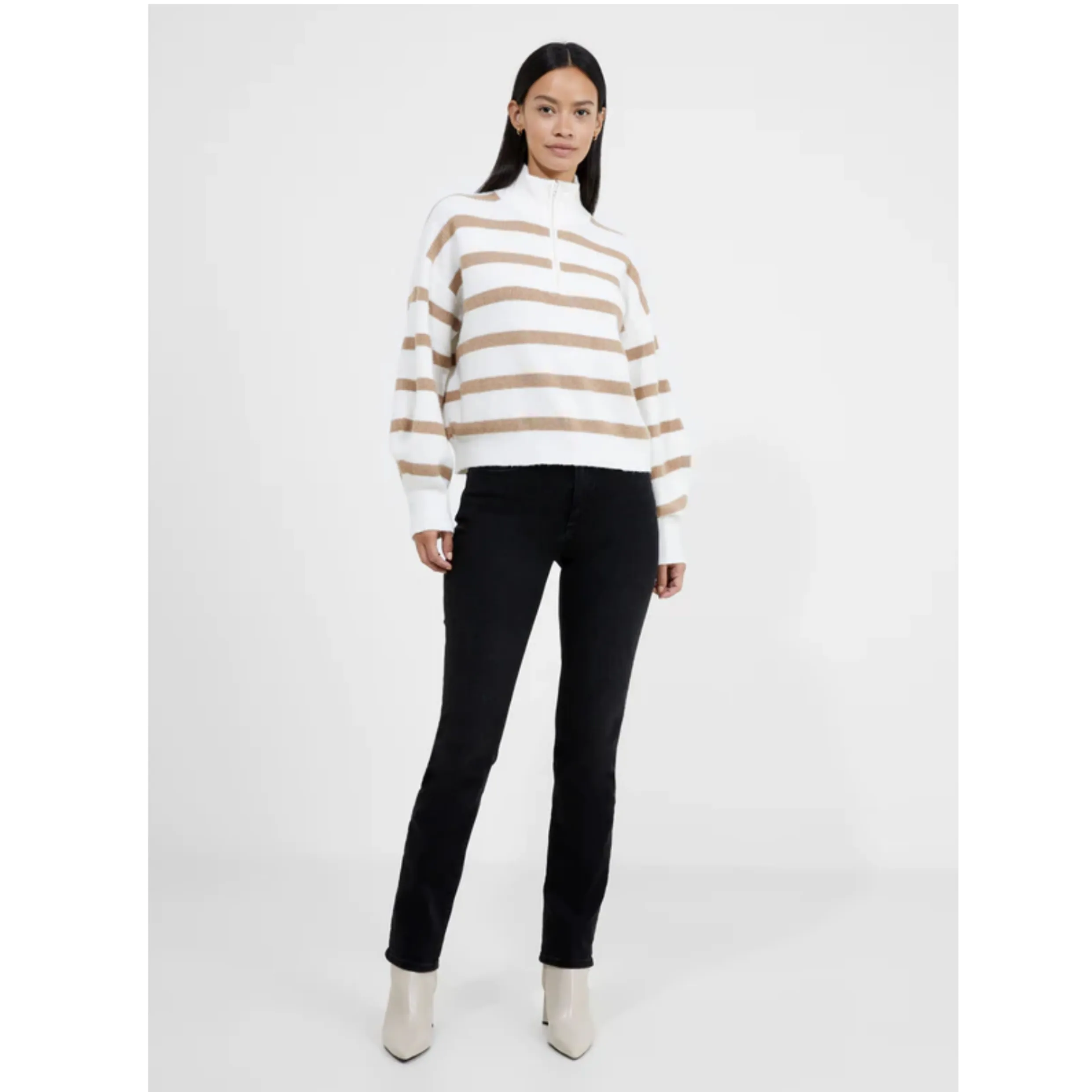 French Connection Vhari Recycled Knit Half Zip Jumper 78VCV