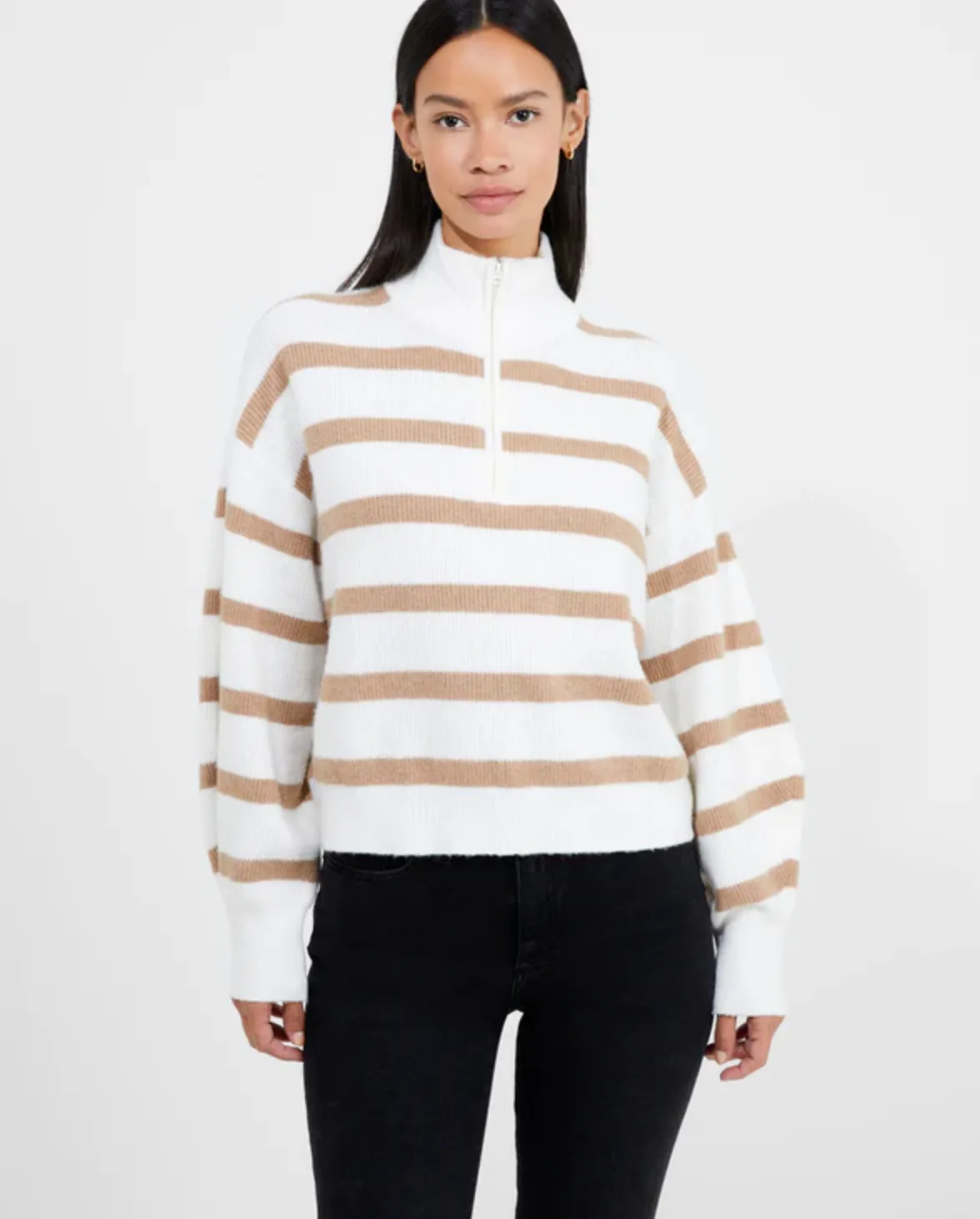 French Connection Vhari Recycled Knit Half Zip Jumper 78VCV