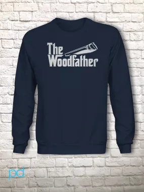 Funny Carpenter Sweatshirt, Woodfather Parody Gift Idea, Humorous Woodworking Joiner Sweater Jumper, Handsaw Clean