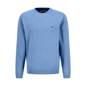 Fynch-Hatton Cotton Crew Jumper Light Sky 1303609