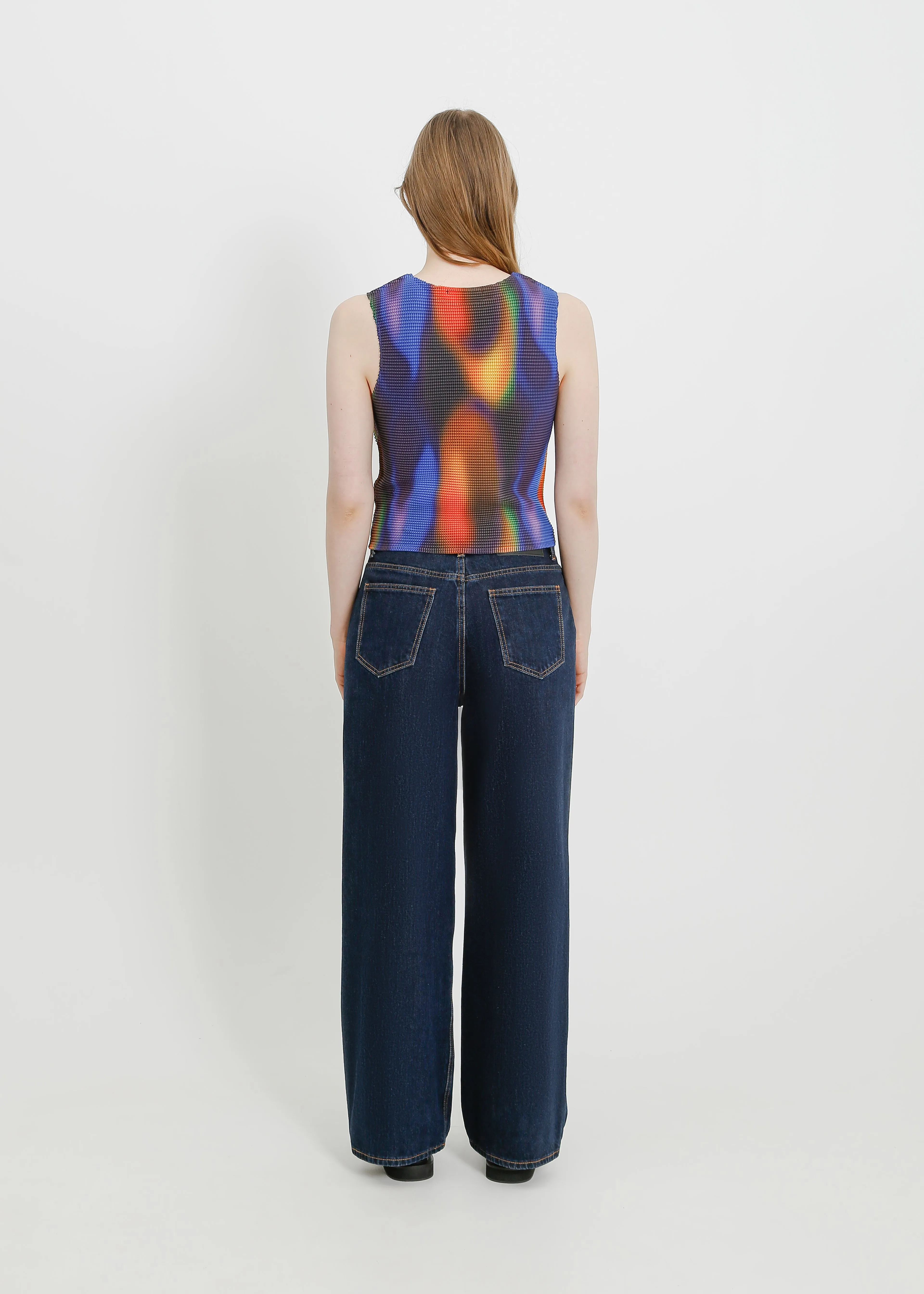 GABY PLEAT TANK / BLUR