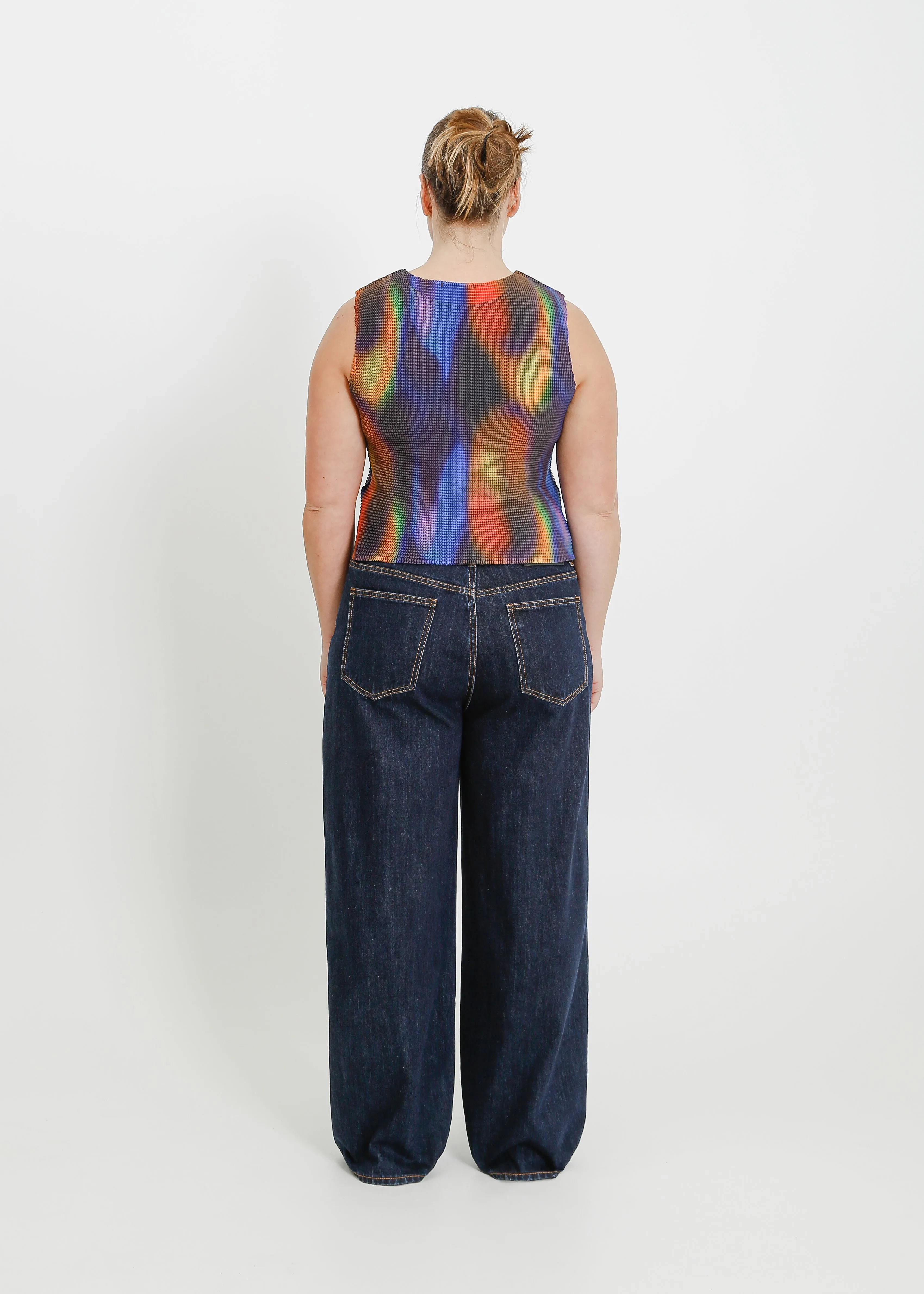 GABY PLEAT TANK / BLUR