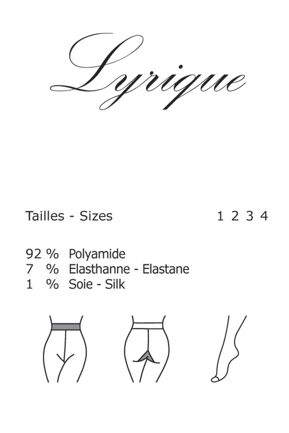 GERBE LYRIQUE Black Baroque Tights