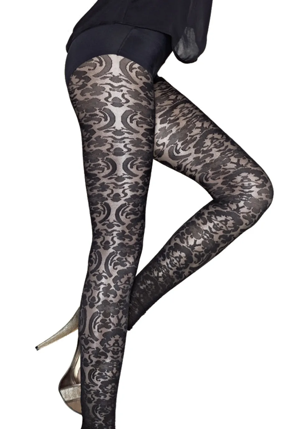 GERBE LYRIQUE Black Baroque Tights