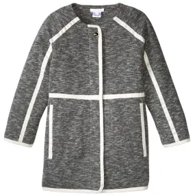 Girls Grey Contrast Coat