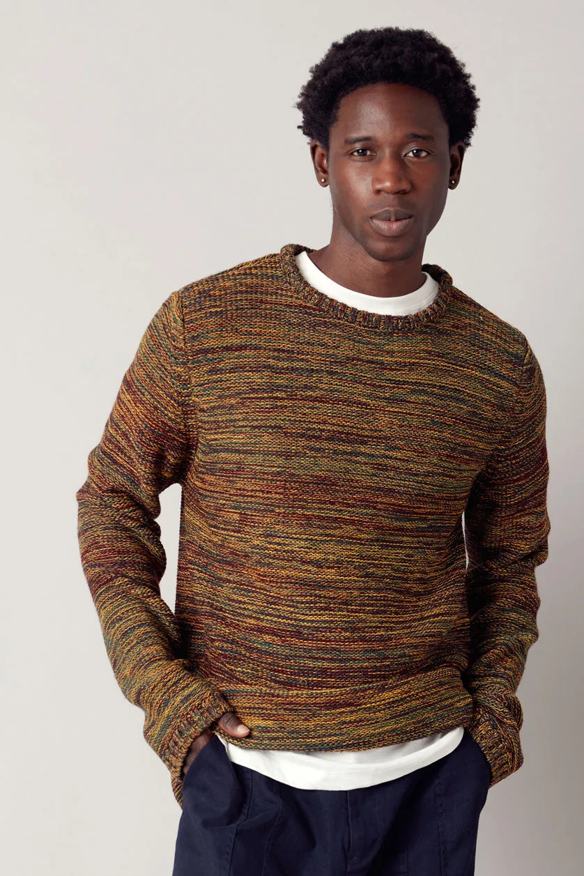 Glitch Merino Wool Jumper Mustard