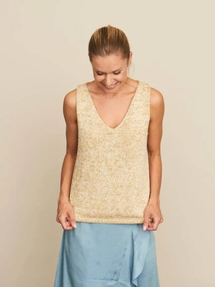 Glitter summer tanktop by Önling, knitting pattern