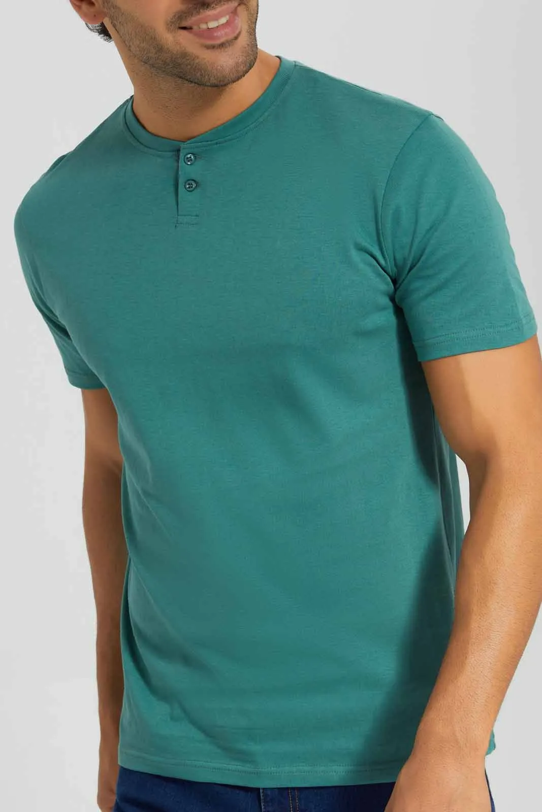 Green Henley T-Shirt