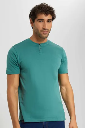 Green Henley T-Shirt