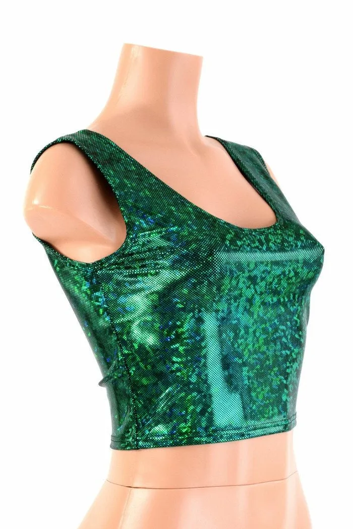 Green Kaleidoscope Crop Tank