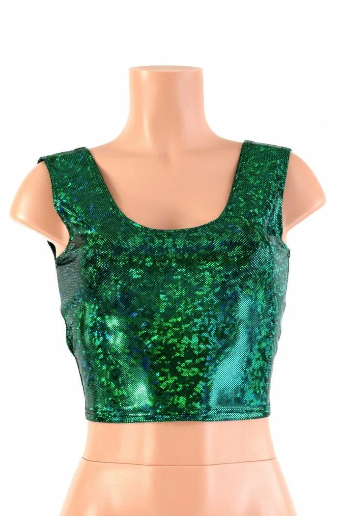 Green Kaleidoscope Crop Tank