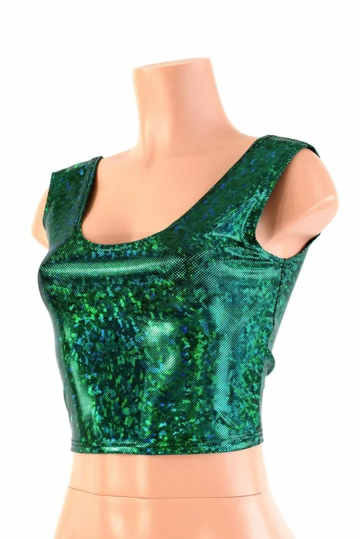 Green Kaleidoscope Crop Tank