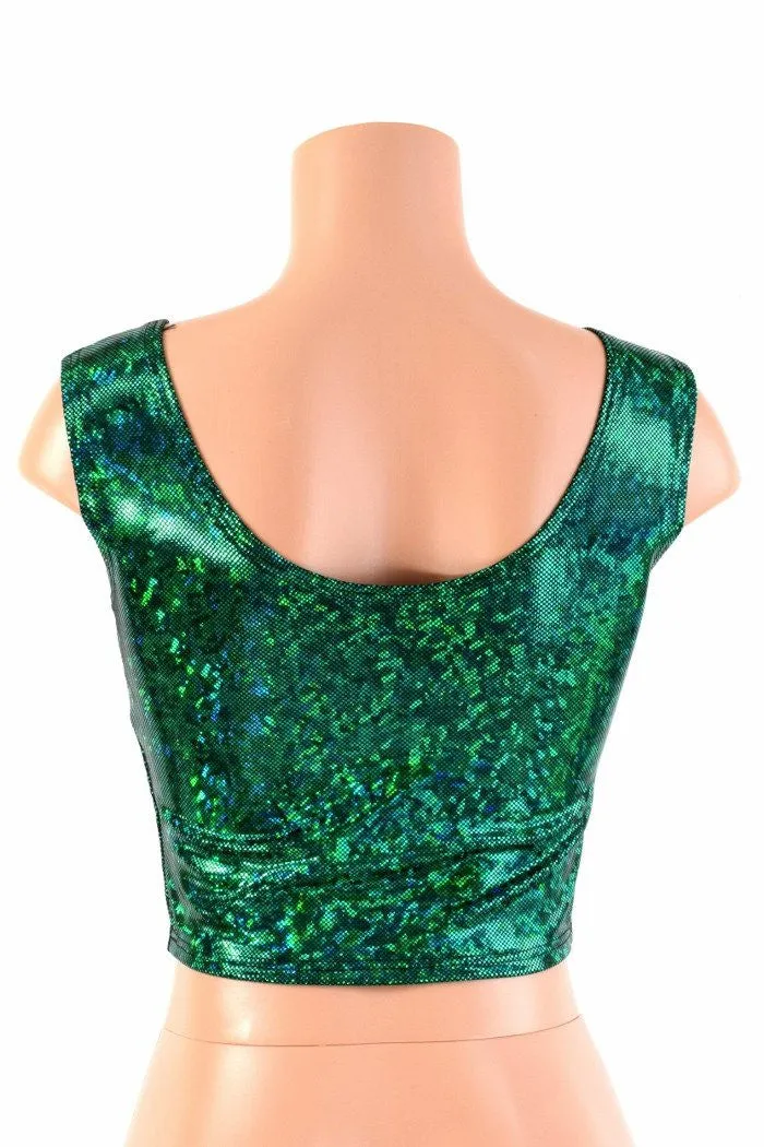 Green Kaleidoscope Crop Tank