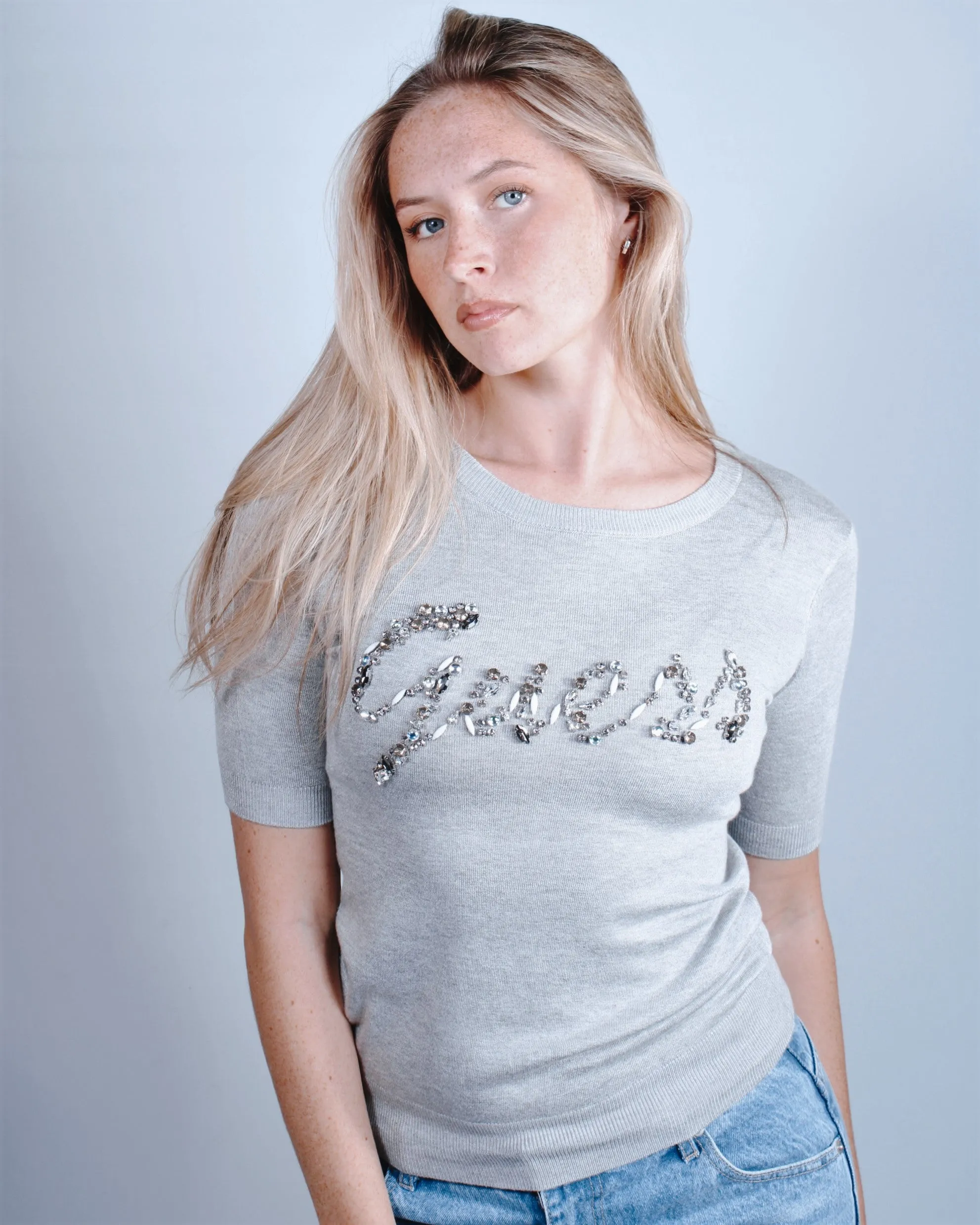 Guess Edith S/S Jewel Logo Jumper