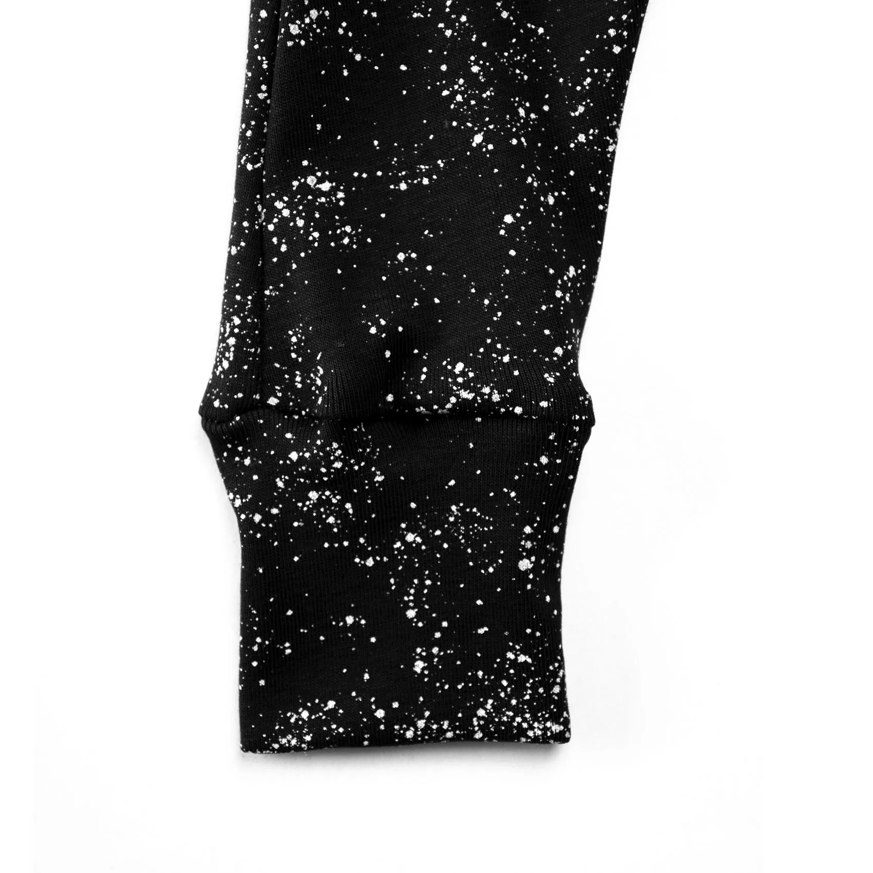 Harem Pants - Organic Cotton - Black with White Splash Print