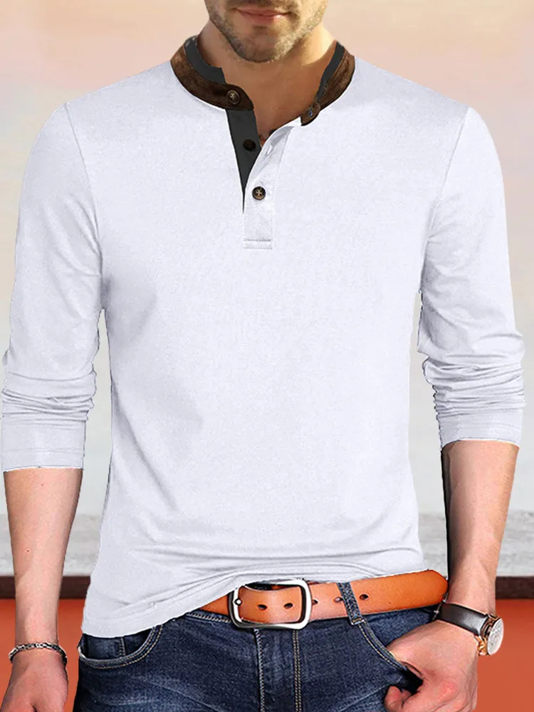 Henry Long Sleeve Bottoming Henley Shirt