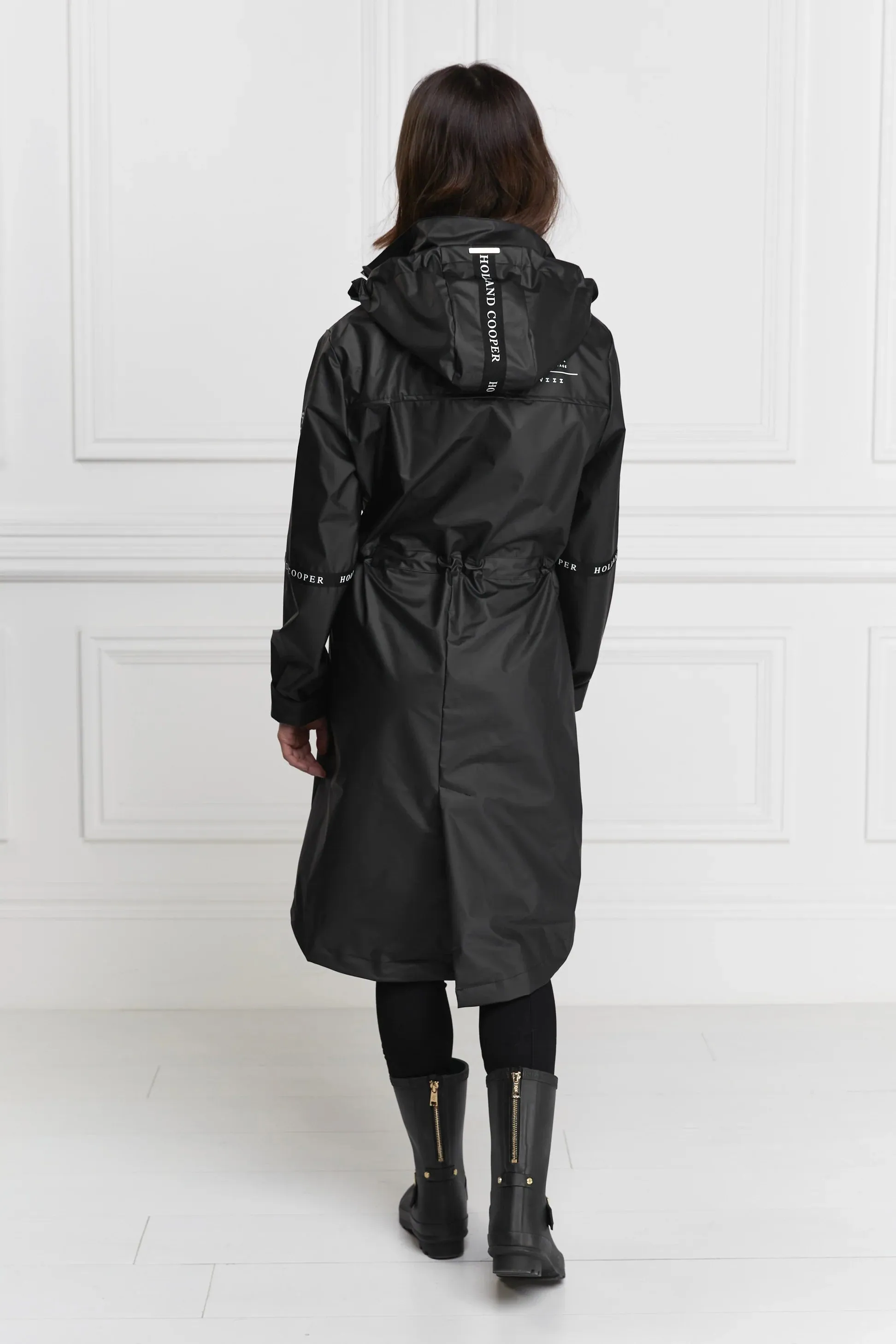 Holland Cooper Rain Coat in Matte Black