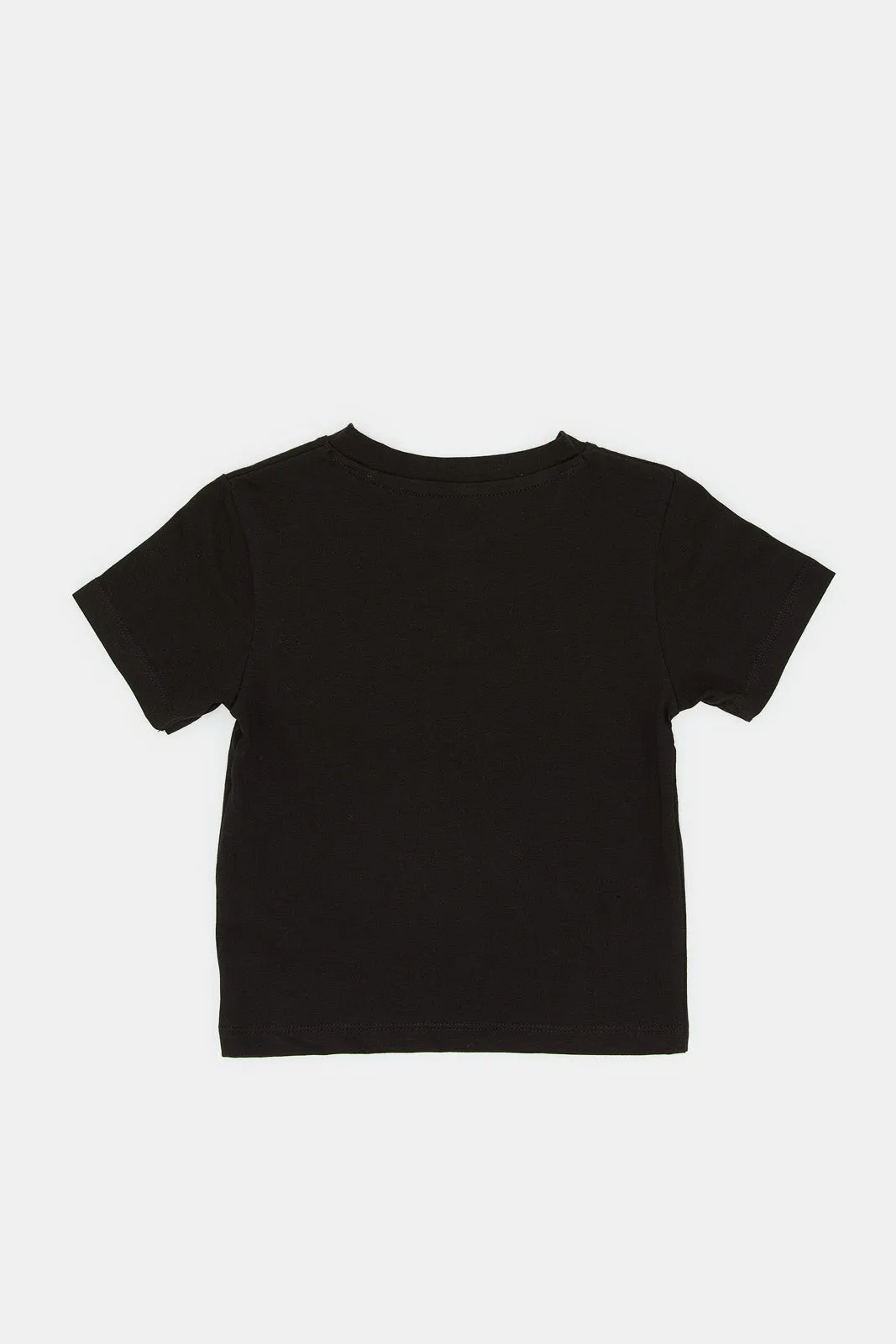 Infant Boys Black Pocket Henley T-Shirt