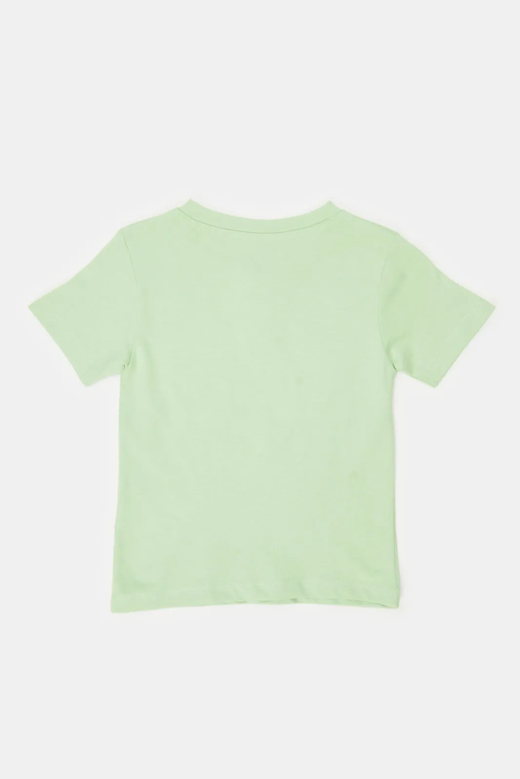 Infant Boys Green Pocket Henley Short Sleeve T-Shirt