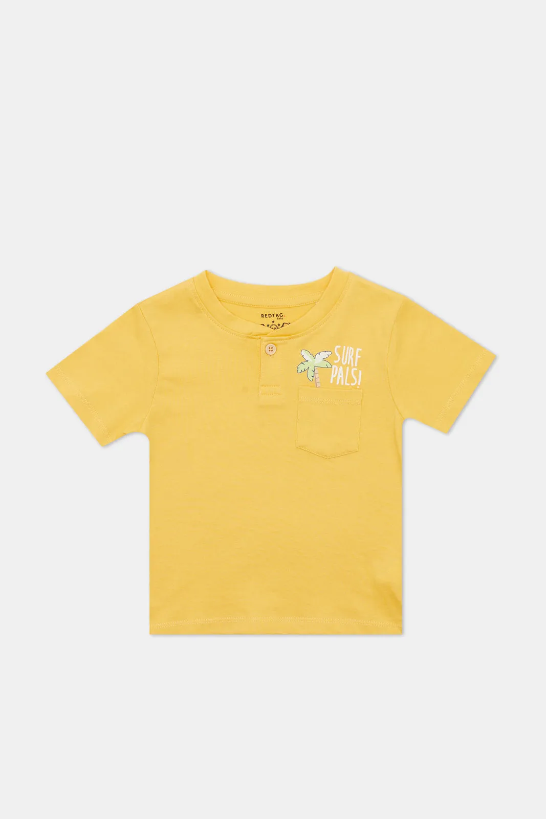 Infant Boys Mustard Pocket Henley