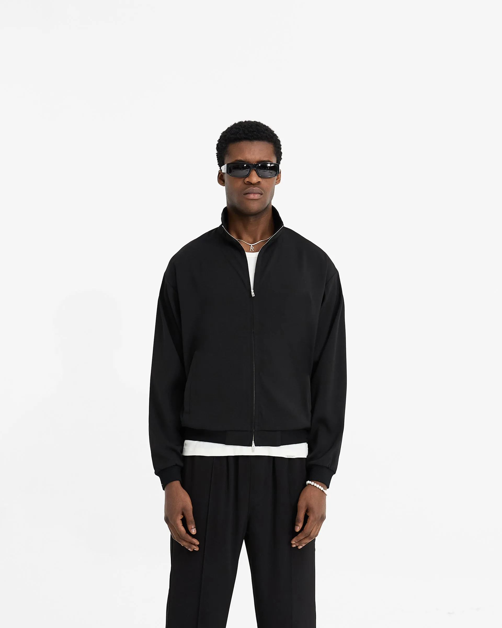 Initial Track Jacket - Black