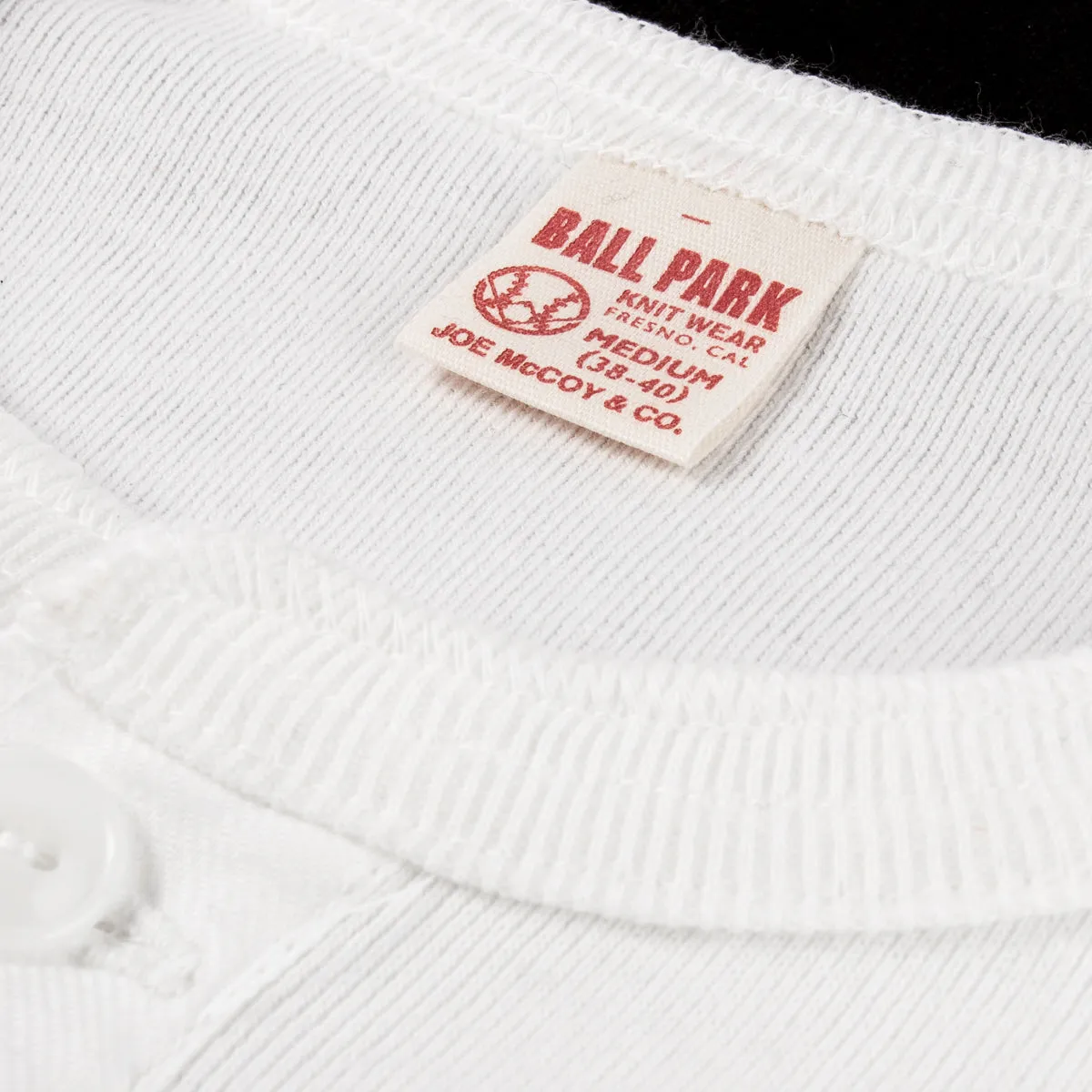 Joe McCoy Ball Park Long Sleeve Union Shirt - White