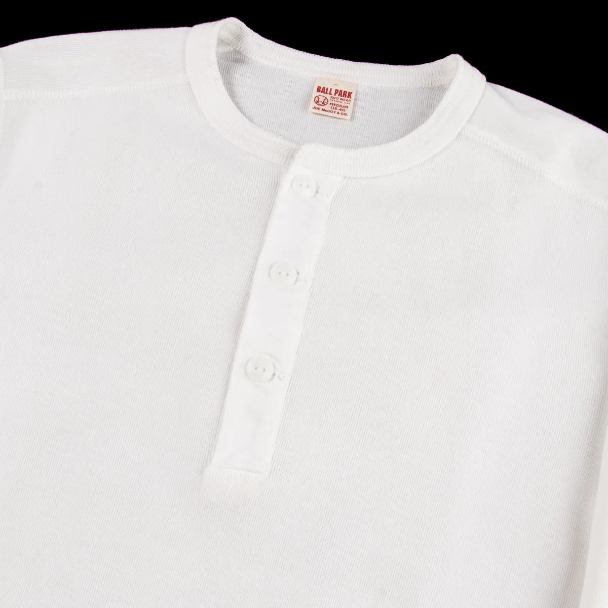 Joe McCoy Ball Park Long Sleeve Union Shirt - White