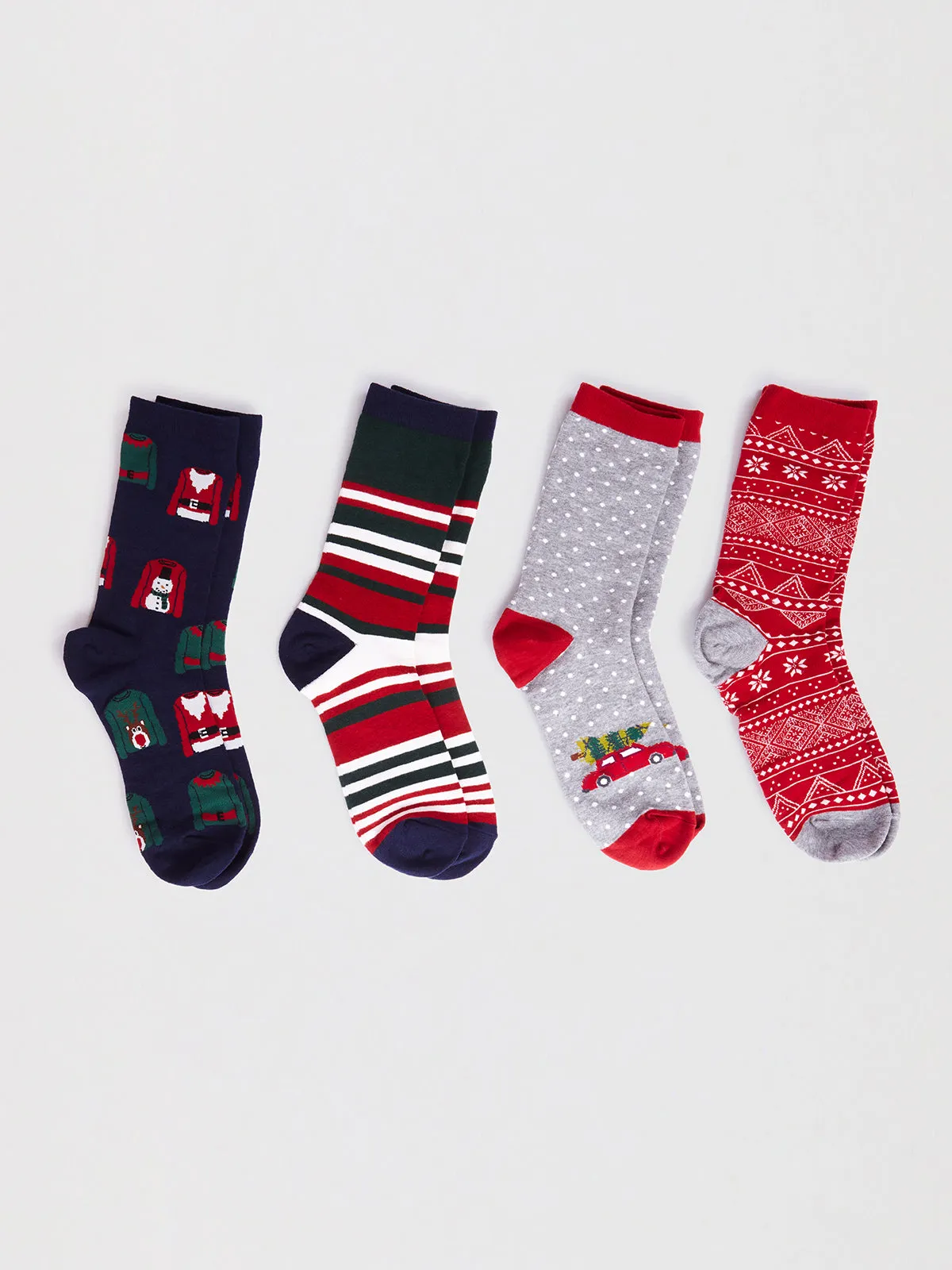 Joseph gots organic cotton christmas jumper sock box - multi