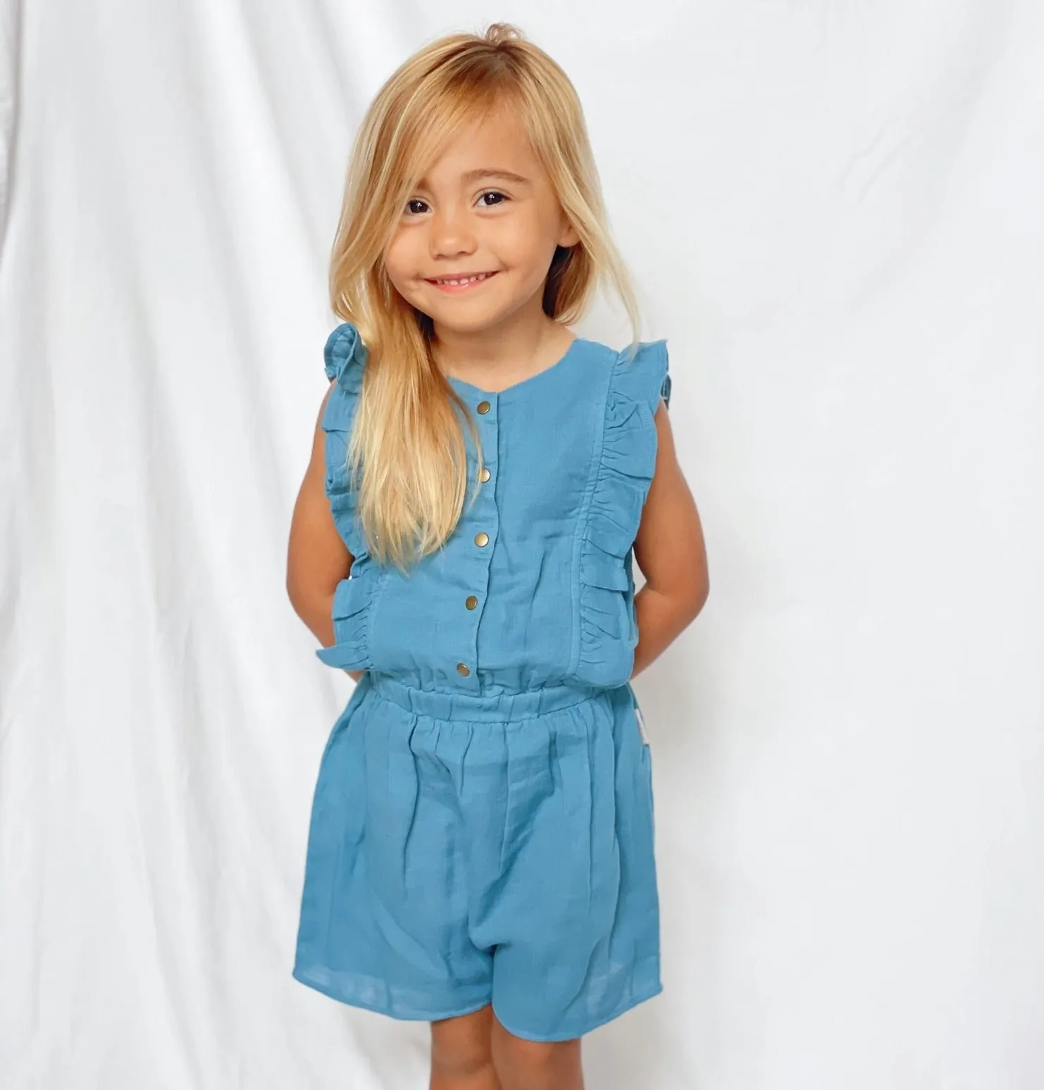 Kids Organic Muslin Ruffle Jumper