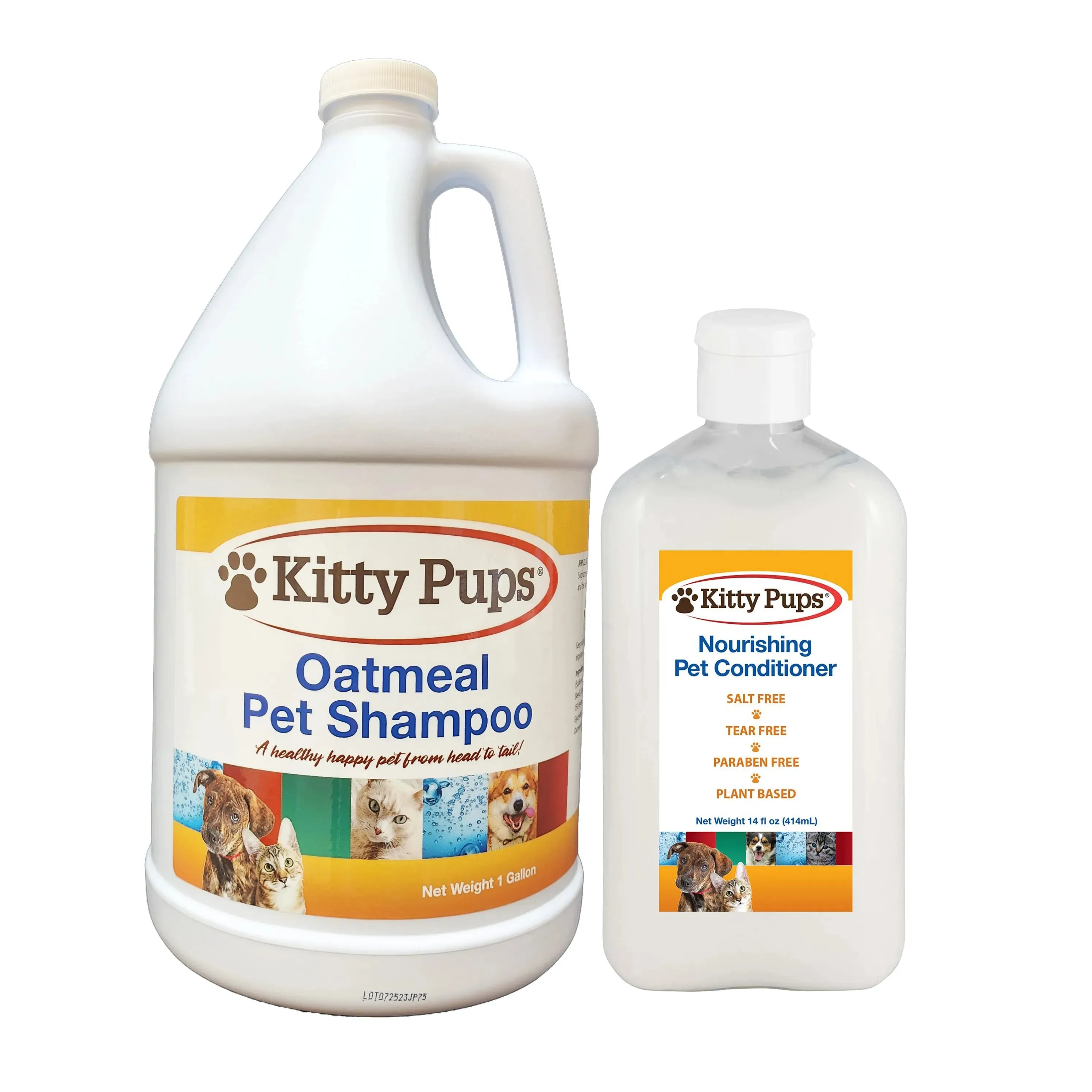 KittyPups Natural Oatmeal Pet Shampoo, Concentrated Gallon