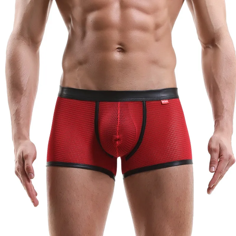 Knitted Pattern Nylon See Through Boxer