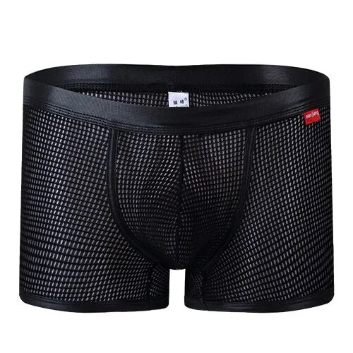 Knitted Pattern Nylon See Through Boxer