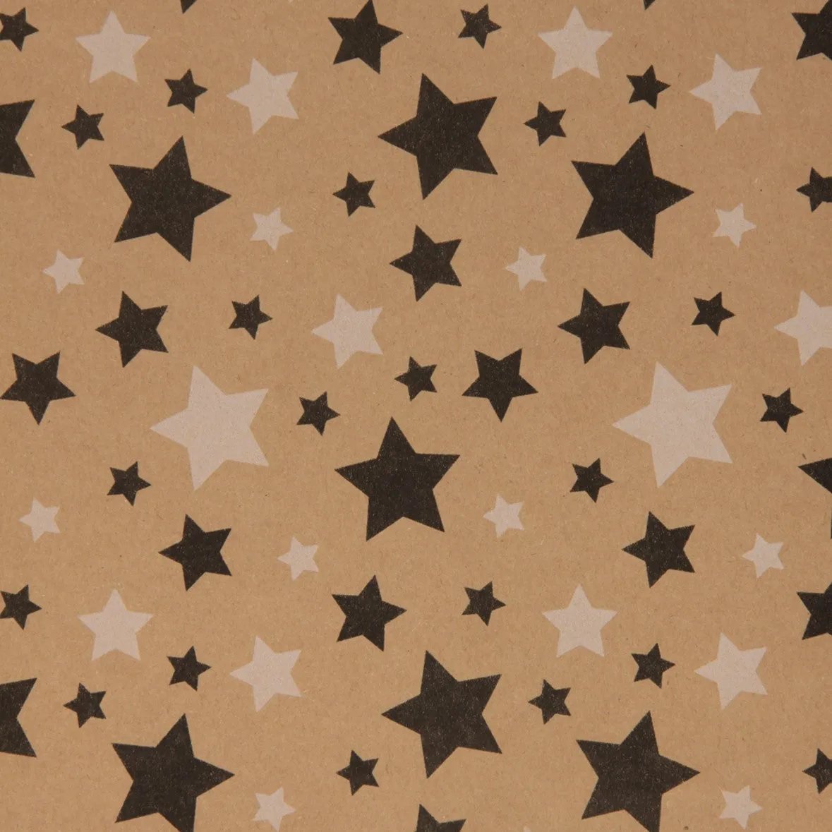 Kraft Stars Black Giftwrap Counter Roll