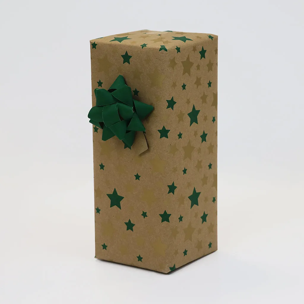 Kraft Stars Green Giftwrap Counter Roll