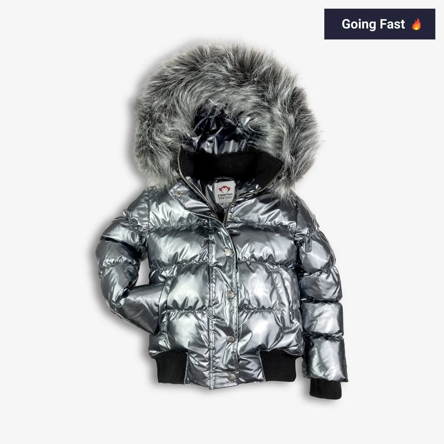 Kyla Puffer Coat | Gunmetal