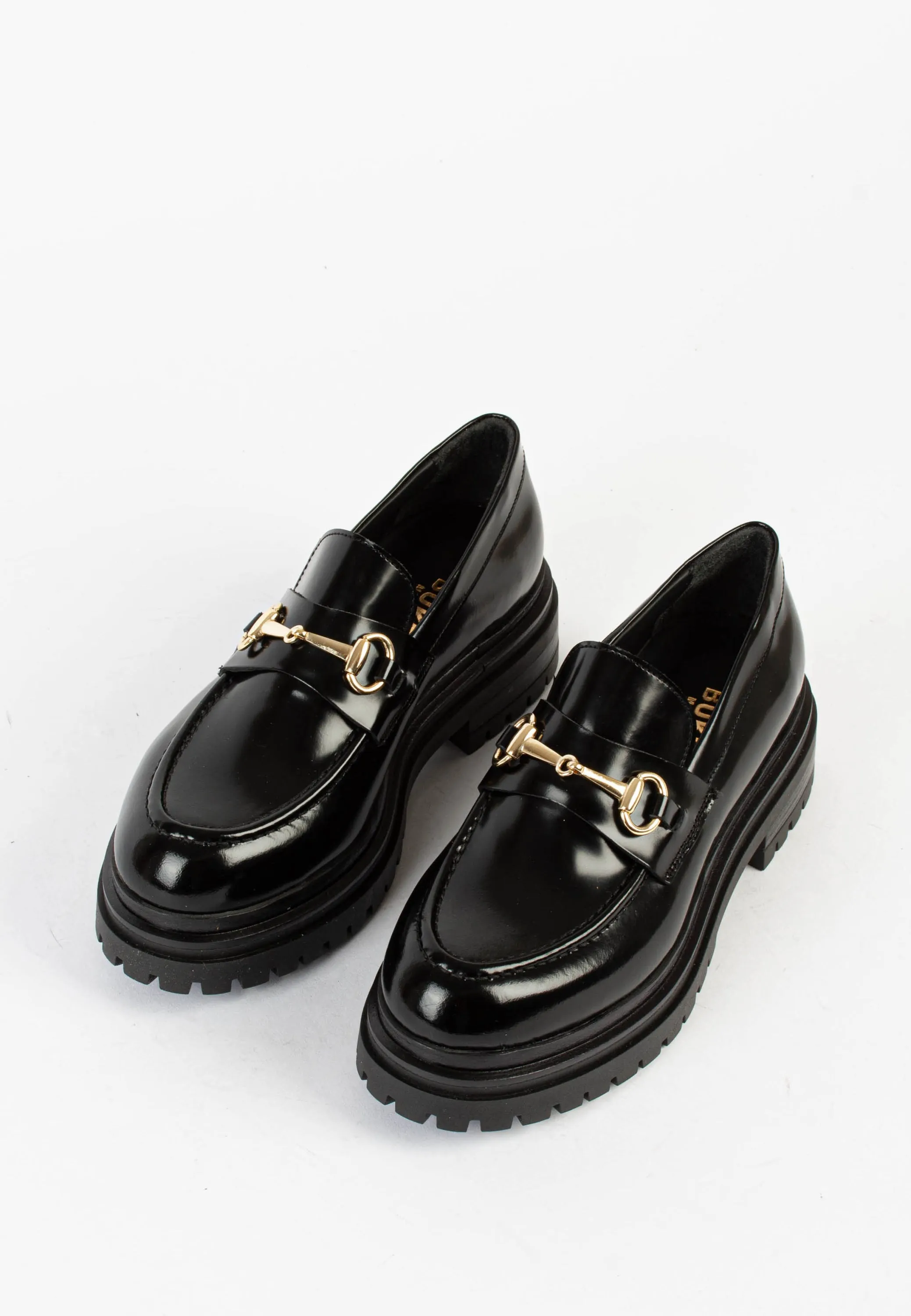 Lala Black Polido Chunky Loafers