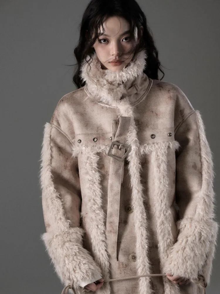 Lamb fur long coat【s0000005548】