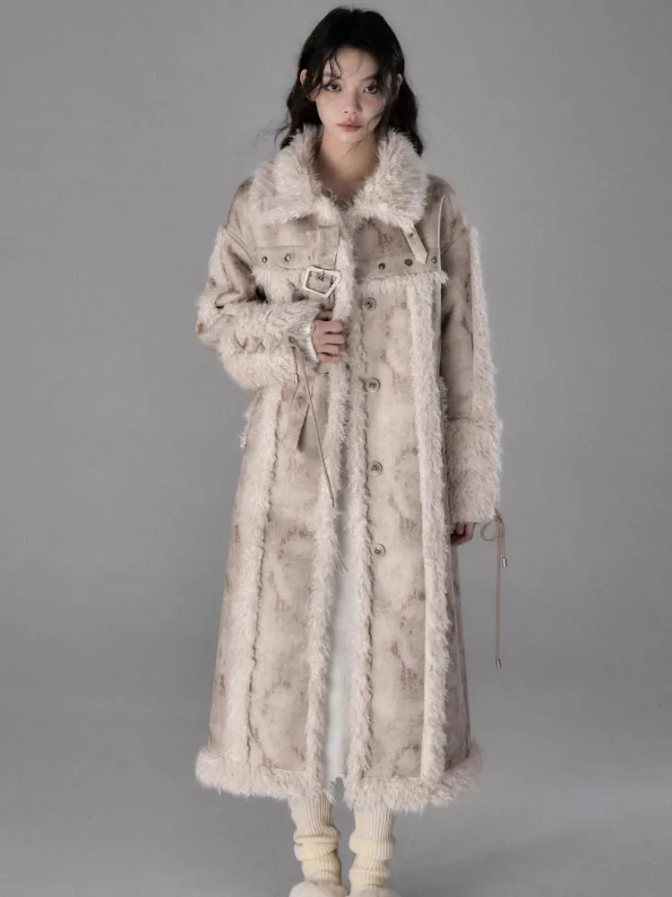 Lamb fur long coat【s0000005548】